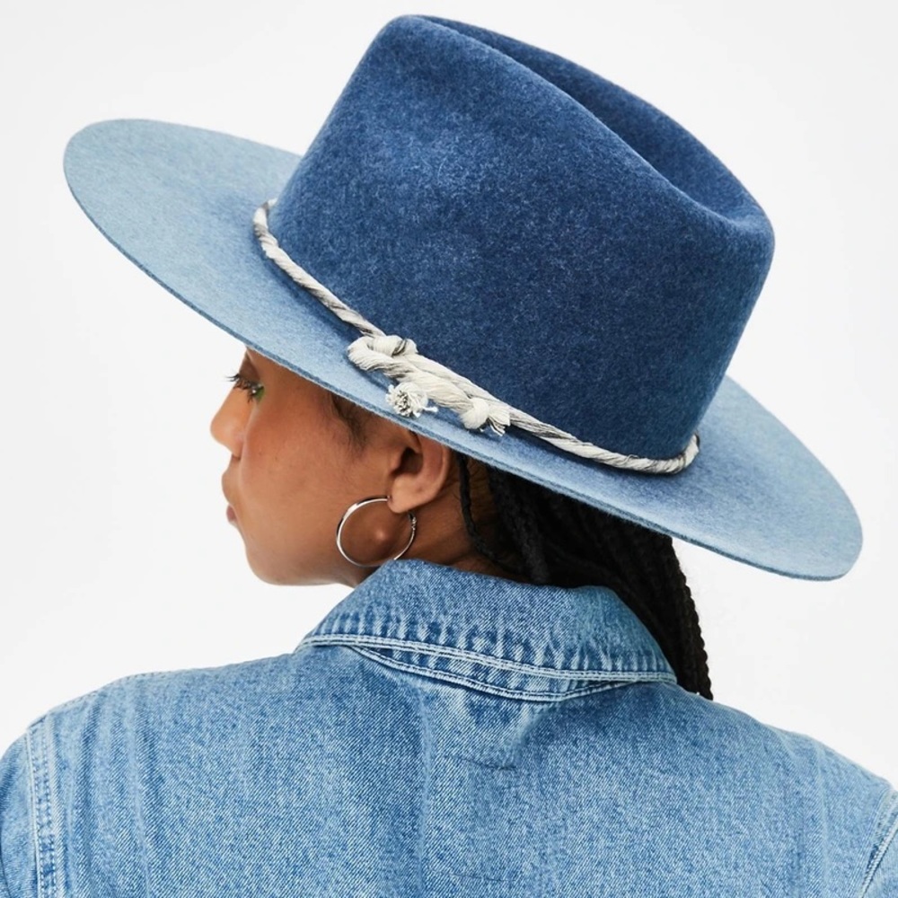 Olive & Pique wide brim hat, blue ombré